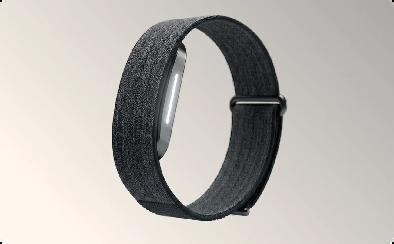 Premium angled product photo of the Hume Health Band longevity wearable